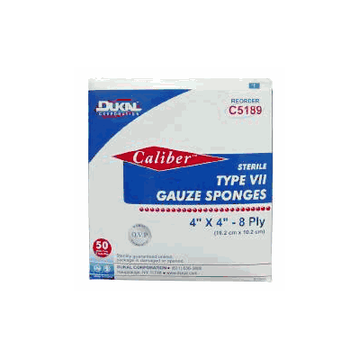 Gauze Sponge Caliber Cotton 12-ply 3 X 3 Inc