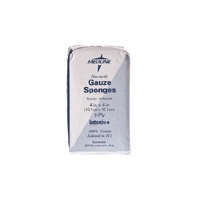 Gauze Sponge Cotton 8-ply 4 L X 4 W Inch - Sp