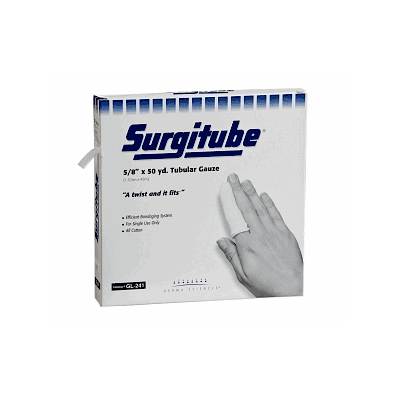 Gauze, Tube, .625"X50yd, F / Use W/O Applctr