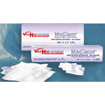 Gauzes, 5000/Cs, 2" x 2" MaxGauze