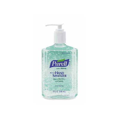 Gel, Sanitizer, Hand, Purell, Aloe, 8oz, Pump