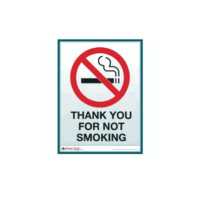 General Information Sign Thank You For Not Sm