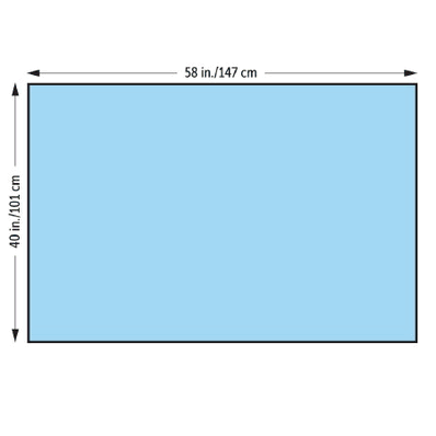 General Purpose Drape, 40" W X 58" L Half Drape