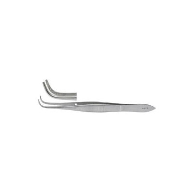 General Purpose Forceps Tweezer Type Curved 4