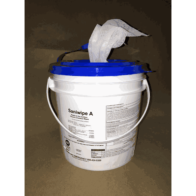 Germicidal Wipe 7" x 12" 300 ct / tub. Made in USA