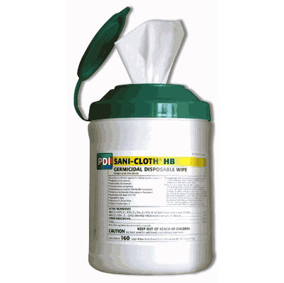 Germicidal Wipes, 6" x 6.7" Sani-Cloth HB