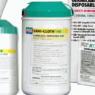 Germicidal Wipes, 8" x 14" Sani-Cloth HB