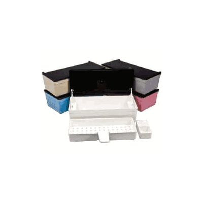 Germicide Tray, Plas W/S/Stl Lid 5x10.75x3 -