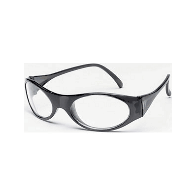 Glasses, Frostbite, Black Frame, Clear Lens -