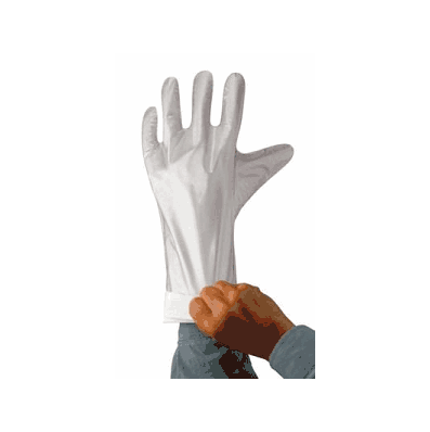 Glove, Barrier, Flat Film 2.5mil, White, Sz8