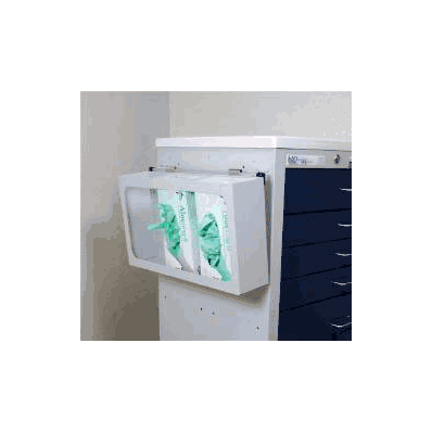 Glove Box Dispenser Vertical Mount 3-box Gray