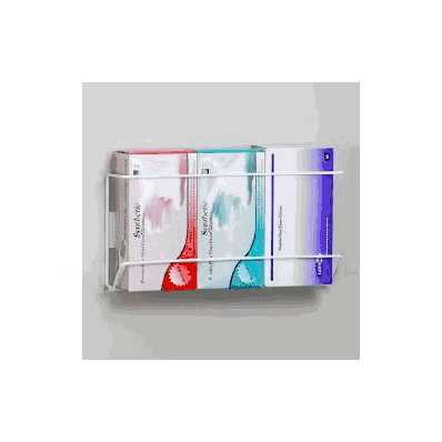 Glove Box Holder Vertical Mount 3-box White 1