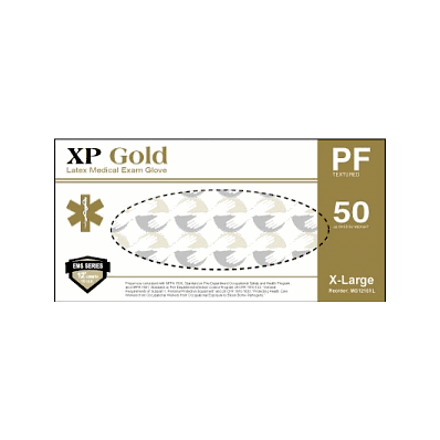 Glove, Exam, Latex, Xp Gold, Powder-Free, Ep