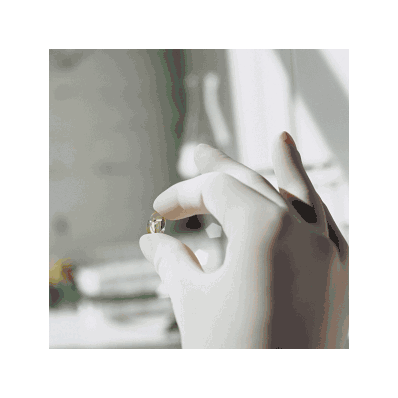 Glove, Nitrile, 9", 3ml, Powder Free, Whte, 2