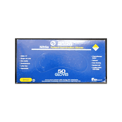 Glove, Nitrile, Small, P2, Hirisk, Blue, 8mil