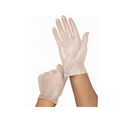 Glove, Vinyl, Powder-Free, Clear, Medium - Me