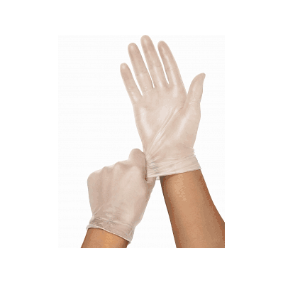 Glove, Vinyl, Powder-Free, Clear, Small - Med
