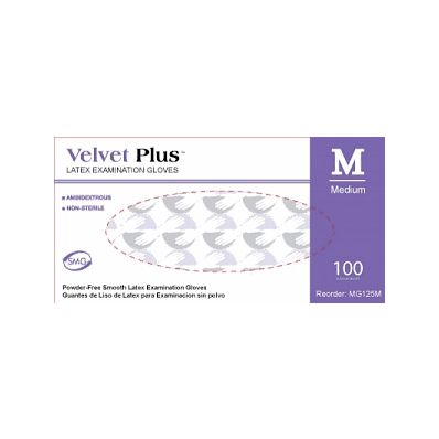 Gloves, Exam, Velvet, Powder-Free, Smooth, Ns
