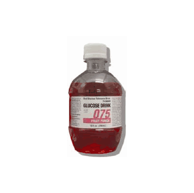 Glucose tolerance beverage, Fruit Punch, 75gm, 10 oz