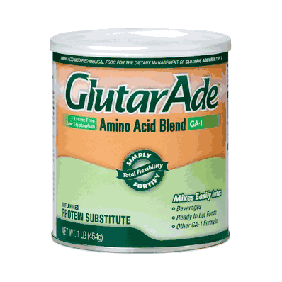 GlutarAde GA-1 Amino Acid Blend, Unflavored Can, 454 g x 4 PKU Oral Supplement