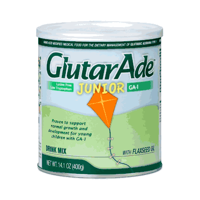 GlutarAde Junior GA-1 Drink Mix, Unflavored Can, 400 g x 4 GA-1 Oral Supplement