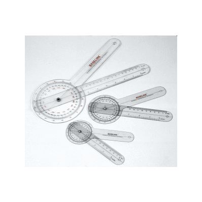 Goniometer, 360 Degree, Dlx, 12", Clr Plstc