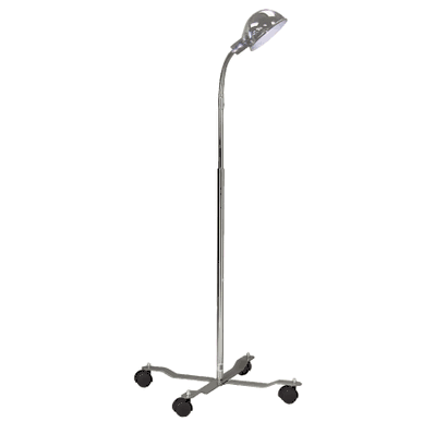 Goose Neck Exam Lamp, Dome Style Shade with Floor Stand