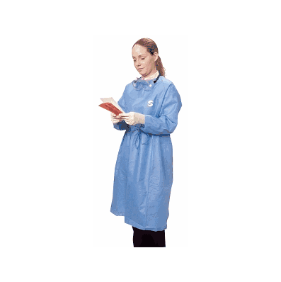 Gown, Chemo, Plus, Blue, Regular - Medline
