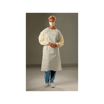 Gown, Cover, 1 Layer, Yellow, Univ, Tie Neck