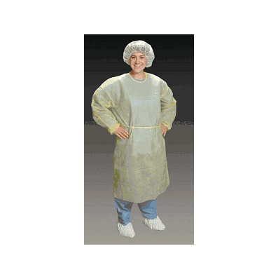Gown, Isolation, Elas Wrst, Ties, Ywl, U - Me