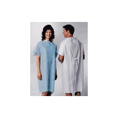 Gown, Patient Strt Bck Ties Star Print (12/Dz