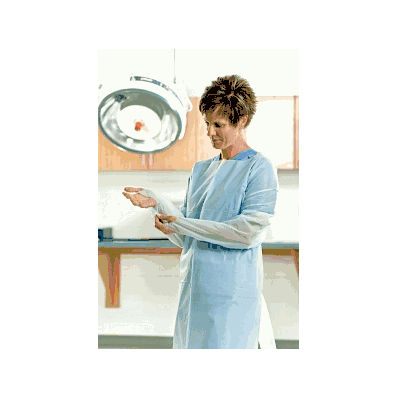 Gown, Poly, 46"X42", Blue, Personal Protect -