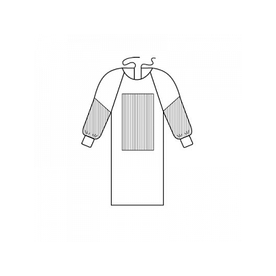 Gown, Surgical, Reinforced, Tie Back, Lg - Me