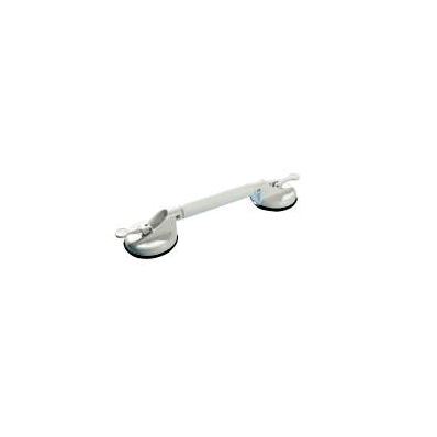 Grab Bar 4.5 Inch Cup White Stainless Steel -