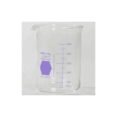 Graduated Beaker Kimax Griffin Glass 600 mL