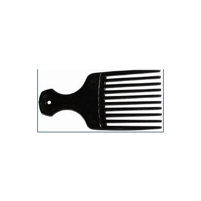 Hair Pick 5-1/2 Inch Black Plastic - Pick, Ha