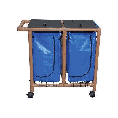 Hamper, Double, 28 Gal Cap, Woodtone - Medlin