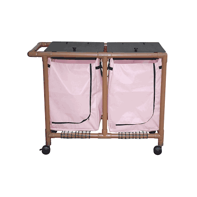 Hamper, Double, Woodgrain, 42-55 Gal - Medlin