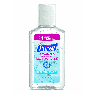 Sanitizer, Hand, Purell, 1oz, Unscented 250/CS