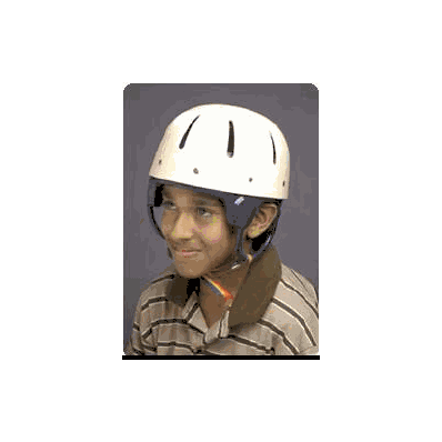 Hard Shell Helmet Creamy White, Blue Lining M