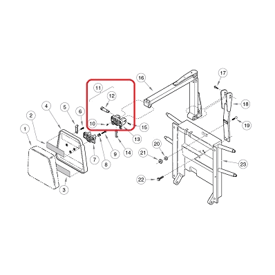 Headboard Pivot Headrest Assembly Kit Black Color
