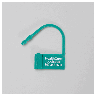 Heavy-Duty Padlock Seal, GREEN, 1" X 1-5/16", UnNumbered