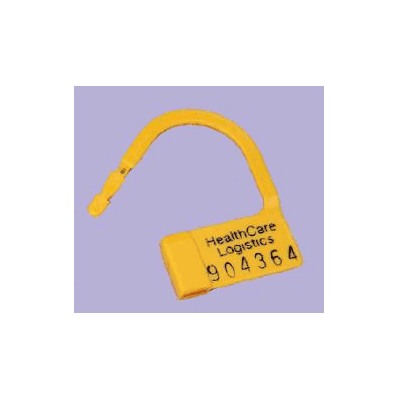 Heavy Duty Padlock Seal, YELLOW, 1" X 1-1/2", Numbered
