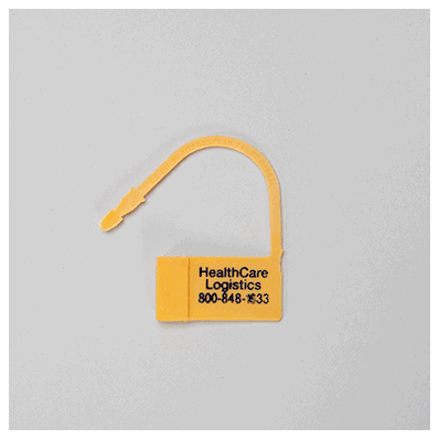Heavy-Duty Padlock Seal, YELLOW, 1" X 1-5/16", UnNumbered