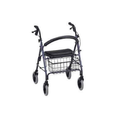 Heavy Duty Rolling Walker, Adjustable Height, Color: Blue