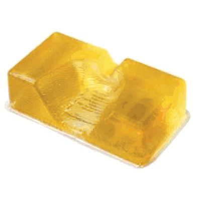Heel Positioning Pad, 6" x 3-1/4" x 1-3/4" Gel, Orange