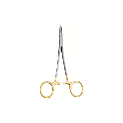 Hemostatic Forceps Scissor Type Curved 5-1/2