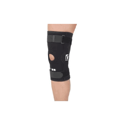 Hinged Knee Support, Large, Short, Open