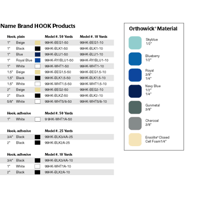 Hook Adhesive 10 yds - Black 3/4" - Rest