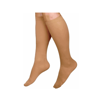 Hosiery, Compr, Knee, 30-40, Sized, Beige, Sh